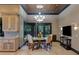 Breakfast nook with seating for four and a granite table at 33 Promontory Ridge Dr, Las Vegas, NV 89135