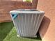 Daikin Air Conditioning unit in the backyard surrounded by artificial turf at 7961 Alta Lima Valley Ct, Las Vegas, NV 89178
