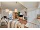 Comfortable living room with a fireplace, modern lighting, and neutral decor at 2725 S Nellis Blvd # 2108, Las Vegas, NV 89121
