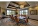 Spacious conference room with a large table, seating for ten, ample natural light, and modern décor at 10208 Bismarck Palms Ave, Las Vegas, NV 89166