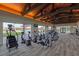 Bright fitness center with modern equipment, including treadmills and elliptical machines, and access to outdoor pool area at 10208 Bismarck Palms Ave, Las Vegas, NV 89166