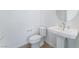 Modern bathroom with pedestal sink and updated fixtures at 655 Spotted Falcon St, Las Vegas, NV 89138