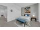 Tastefully decorated bedroom with calm colors and sliding door closet at 734 Last Dance Pl, Henderson, NV 89011