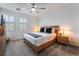 Spacious bedroom with plush bed, nightstands, and built-in dresser, showcasing modern style at 2555 Hampton Rd # 4308, Henderson, NV 89052