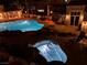 Inviting pool and spa area at night at 2555 Hampton Rd # 4308, Henderson, NV 89052