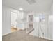 Upstairs hallway showcasing new carpet and access to bedrooms at 108 Almendio Ln, Henderson, NV 89074