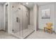 Large walk-in shower with double shower heads at 21 Canyon Bay Dr, Henderson, NV 89011