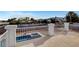 Backyard view showcasing in-ground pool, spa, and distant mountain views at 6315 N El Capitan Way, Las Vegas, NV 89149