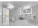 Modern bathroom with double sink vanity and toilet at 6315 N El Capitan Way, Las Vegas, NV 89149