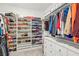 Spacious walk-in closet with ample shelving, drawers, and organized hanging space at 10172 Magnolia Creek St, Las Vegas, NV 89141