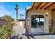 Backyard patio with sliding glass door at 4613 Painted Cliffs Dr, Las Vegas, NV 89108