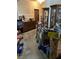 Unfinished basement with a fireplace and ample storage space at 4243 E Carey Ave, Las Vegas, NV 89115
