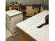 A cluttered kitchen with a large countertop at 4243 E Carey Ave, Las Vegas, NV 89115