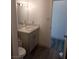 Clean bathroom with updated vanity and flooring at 417 Antelope Way, Las Vegas, NV 89145