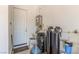 Garage interior featuring a water filtration system and door to the house at 10254 Baronia St, Las Vegas, NV 89141