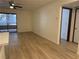 Open living room featuring sliding doors to balcony at 5121 Lindell Rd # 104, Las Vegas, NV 89118