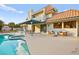 Stunning backyard with pool, spa, and expansive patio; great for entertaining at 2501 Wimbledon Dr, Las Vegas, NV 89107