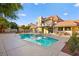 Inviting backyard oasis with a sparkling pool and spa, perfect for relaxation at 2501 Wimbledon Dr, Las Vegas, NV 89107