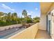 Relaxing private deck overlooking the backyard oasis at 2501 Wimbledon Dr, Las Vegas, NV 89107