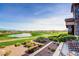 Scenic view from the patio overlooking a lush golf course and distant mountains at 1950 Colvin Run Dr, Henderson, NV 89052