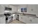 Modern kitchen with stainless steel appliances and white shaker cabinets at 512 Purcell Dr, Las Vegas, NV 89107