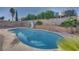 Sparkling pool with a slide in backyard at 512 Purcell Dr, Las Vegas, NV 89107