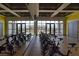 Spinning studio with multiple bikes and large windows at 10232 Meandering Dell Ave, Las Vegas, NV 89166