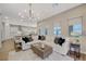 Living room with open floor plan and kitchen view at 6411 Wild Blue Ct, Las Vegas, NV 89135