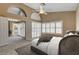 Bright and airy main bedroom with high ceilings and access to the backyard at 2134 Eaglepath Cir, Henderson, NV 89074