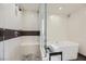 Bathroom with a large walk-in shower and a soaking tub at 2600 W Harmon Ave # 24010, Las Vegas, NV 89158