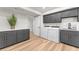 Modern laundry room with grey cabinetry and countertop space at 2868 Vista Del Sol Ave, Las Vegas, NV 89120