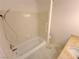 Clean bathroom with bathtub and shower combination at 3004 El Camino Ave, Las Vegas, NV 89102