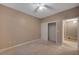 Bedroom with a ceiling fan and a closet at 2820 Goldcreek St, Henderson, NV 89052