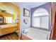 Bathroom with bathtub and view of bedroom at 5912 Sea Hunter St, North Las Vegas, NV 89031