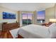 Comfortable bedroom with city views and wood floors at 222 Karen Ave # 3307, Las Vegas, NV 89109