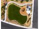 Aerial view of community playground, picnic area and surrounding landscaping at 9927 Evergreen Pine St St, Las Vegas, NV 89166