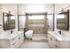 Stylish bathroom showcasing dual sinks, a soaking tub and walk-in shower at 3690 S Spring Mountain Blvd, Pahrump, NV 89048