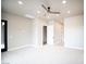 Spacious bedroom with recessed lighting, ceiling fan and modern trim at 3690 S Spring Mountain Blvd, Pahrump, NV 89048