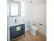 Modern powder room with stylish vanity, designer mirror, and contemporary fixtures at 3690 S Spring Mountain Blvd, Pahrump, NV 89048