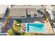 Aerial view of house with pool and backyard at 1707 S 8Th St, Las Vegas, NV 89104