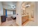 Ensuite with dual sink vanity and ample cabinet storage at 2035 E Warm Springs Rd # 1019, Las Vegas, NV 89119