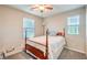 Bright bedroom with ceiling fan and double door closet at 398 Espressivo St, Henderson, NV 89011