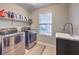 Laundry room with washer, dryer, and utility sink at 398 Espressivo St, Henderson, NV 89011