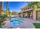 Inviting pool and spa with ample patio space at 525 Summer Mesa Dr, Las Vegas, NV 89144