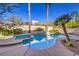 Resort style pool and spa with a tranquil ambiance at 525 Summer Mesa Dr, Las Vegas, NV 89144