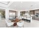 Spacious modern kitchen featuring an island with bar seating and luxury appliances at 612 Dragon Mountain Ct, Henderson, NV 89012