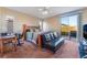 Bright bedroom with a king-size bed and workspace at 5904 Sorto Lago St, North Las Vegas, NV 89081