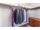 Spacious walk-in closet with ample hanging space and shelving at 5904 Sorto Lago St, North Las Vegas, NV 89081
