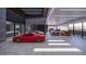 Elegant garage space showcasing several luxury cars, modern lighting, and high-end finishes throughout the area at 491 Cityview Ridge Dr, Henderson, NV 89012