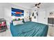 Bedroom with double bed and access to hallway at 5330 Duralite St # 102, Las Vegas, NV 89122